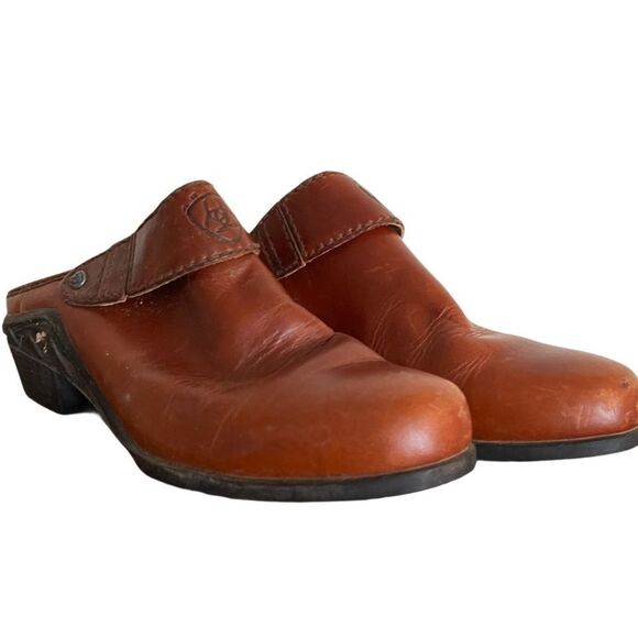 Ariat Leather Clogs Brown‎ - Picture 1 of 8